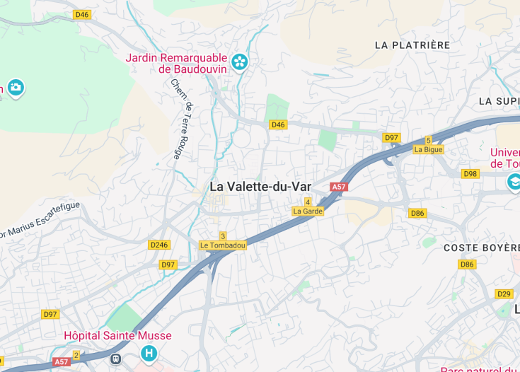 Map of La Valette-du-Var, France