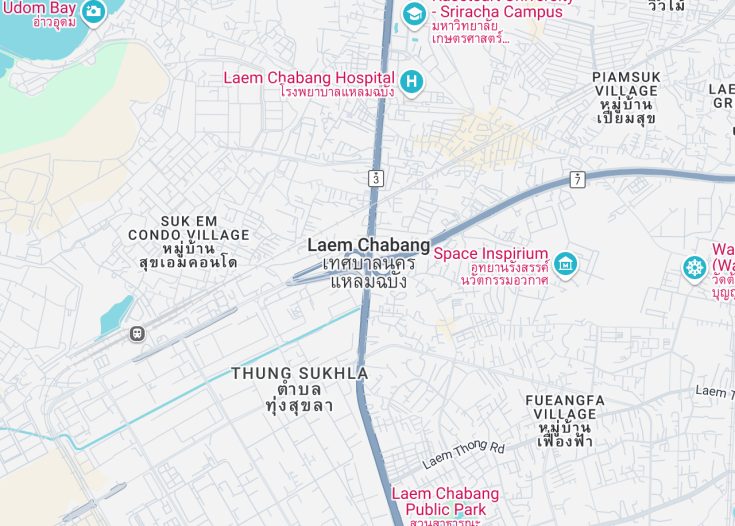 Map of Laem Chabang, Thailand