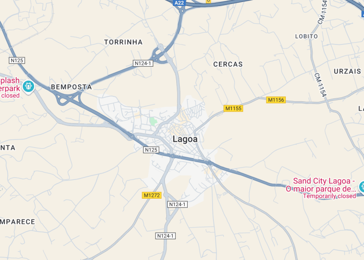 Map of Lagoa, Portugal