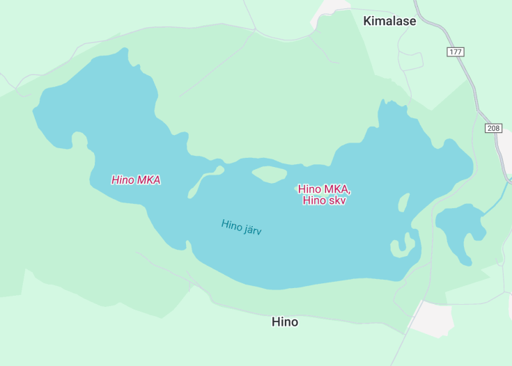 Map of Lake Hino, Misso