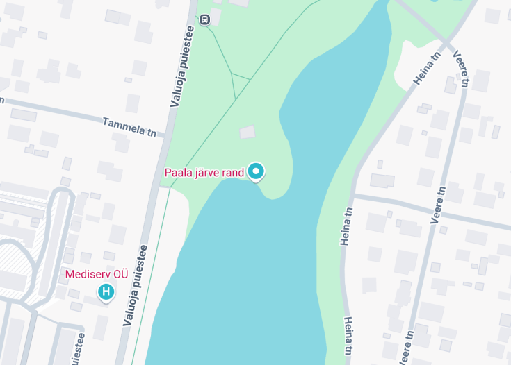 Map of Lake Paala Beach, Viljandi