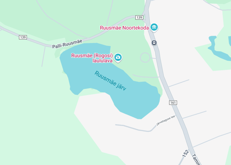 Map of Lake Ruusmäe, Ruusmäe