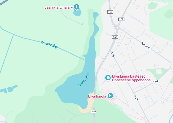 Map of Lake Verevi, Elva