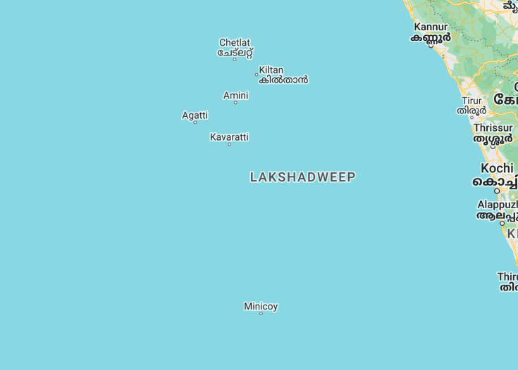 Map of Lakshadweep (India), 