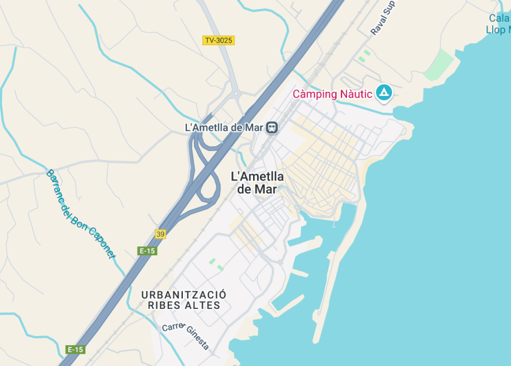 Map of L’Ametlla de Mar, Spain