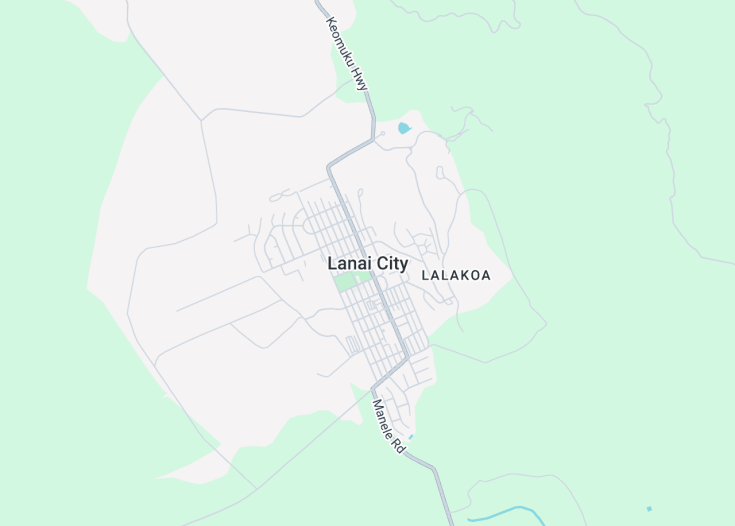 Map of Lanai City, Hawaii (USA)