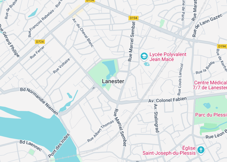 Map of Lanester, France