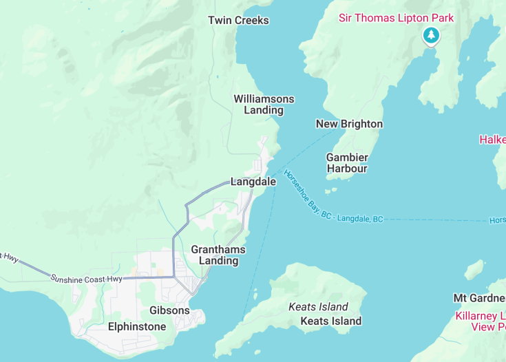 Map of Langdale, Canada