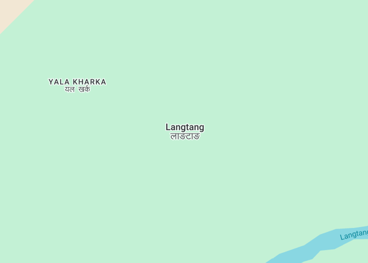 Map of Langtang Village, Nepal