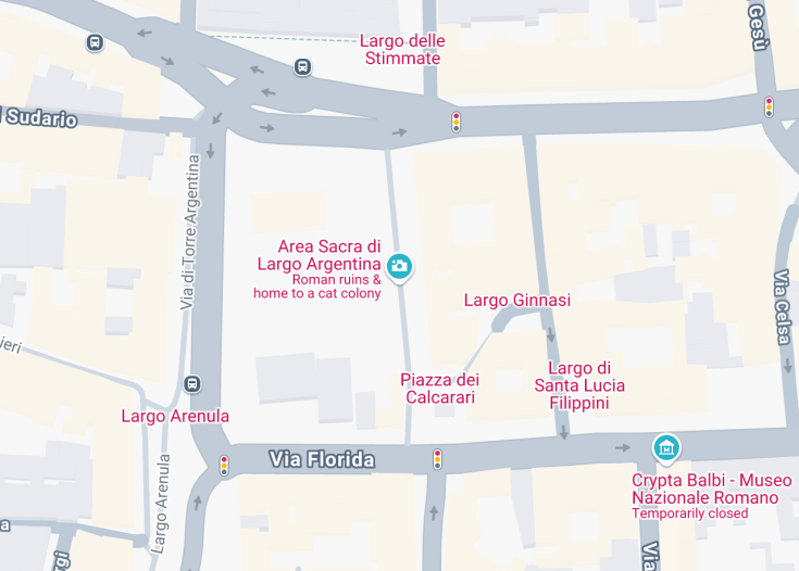 Map of Largo di Torre Argentina, Rome