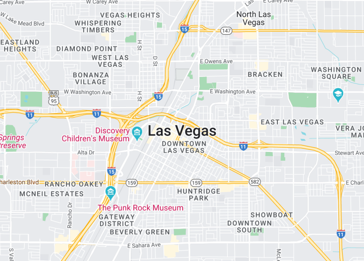 Map of Las Vegas, Nevada (USA)