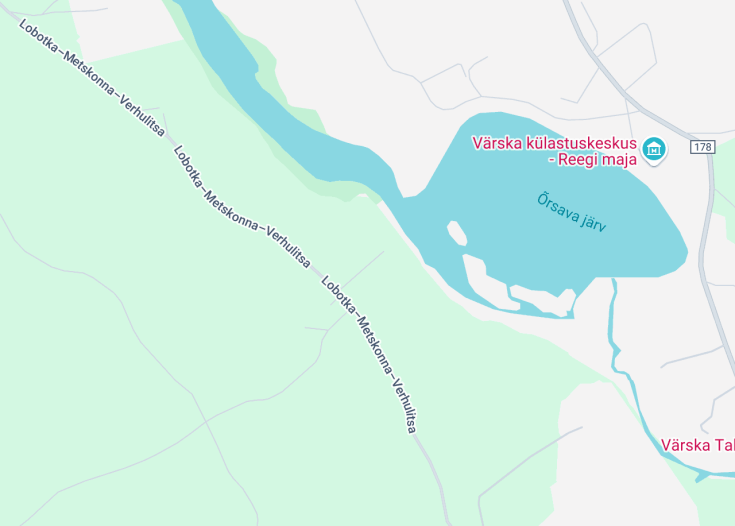 Map of Laskevälja rattarada (bicycle route), Värska