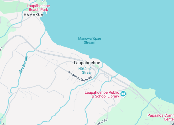 Map of Laupahoehoe, Hawaii (USA)