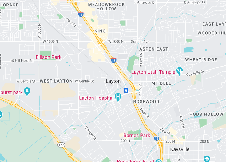 Map of Layton, Utah (USA)