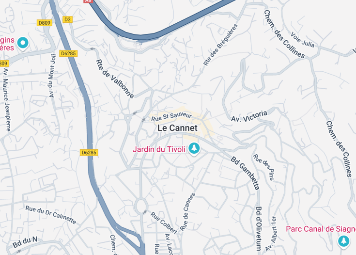 Map of Le Cannet, France