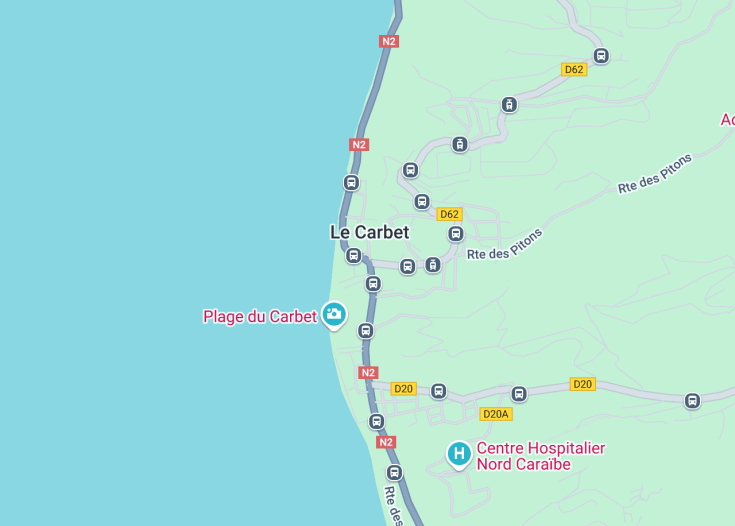 Map of Le Carbet, Martinique (France)