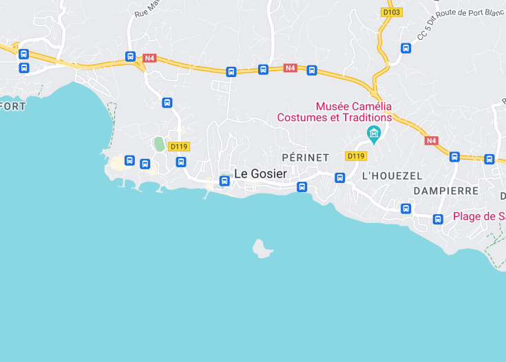 Map of Le Gosier, Guadeloupe (France)