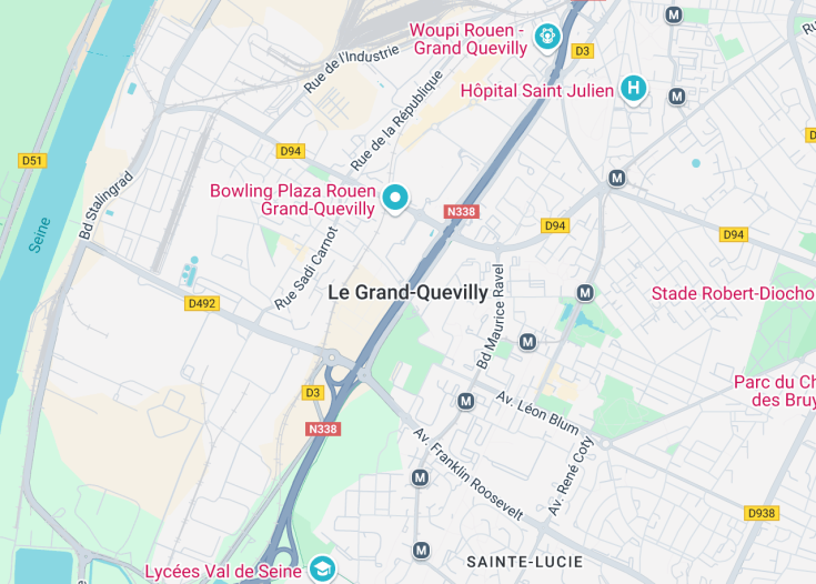 Map of Le Grand-Quevilly, France