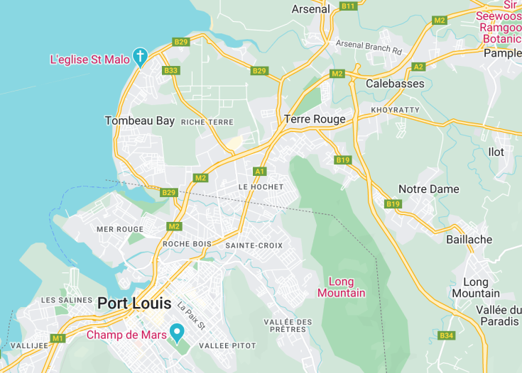 Map of Le Hochet, Mauritius