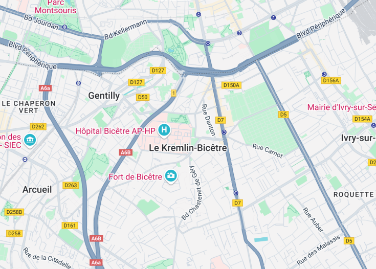 Map of Le Kremlin-Bicêtre, France