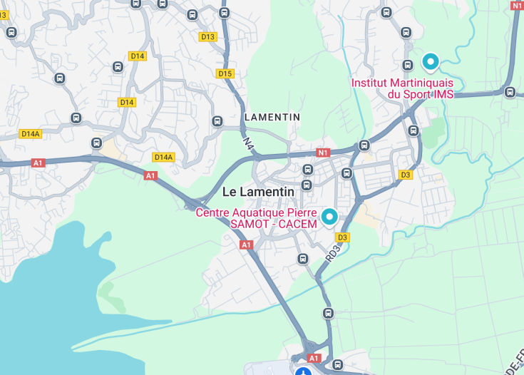 Map of Le Lamentin, Martinique (France)