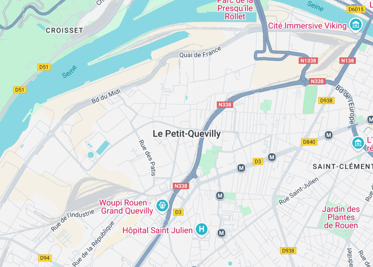 Map of Le Petit-Quevilly, France