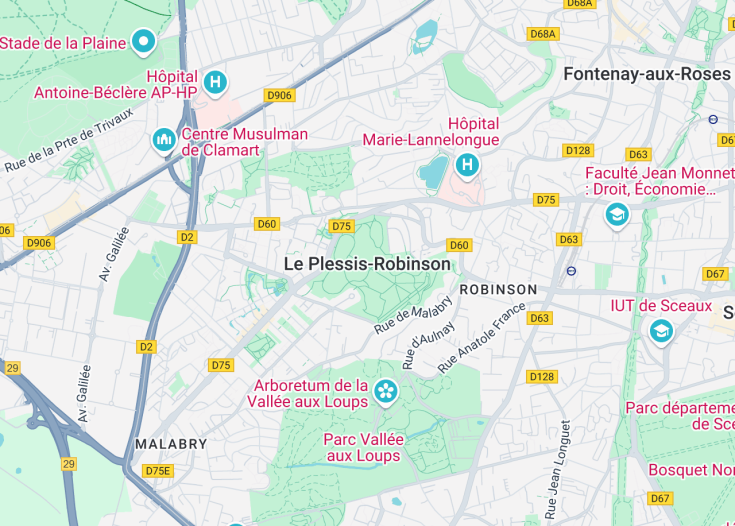 Map of Le Plessis-Robinson, France