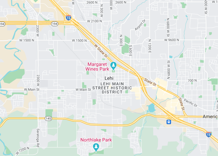 Map of Lehi, Utah (USA)