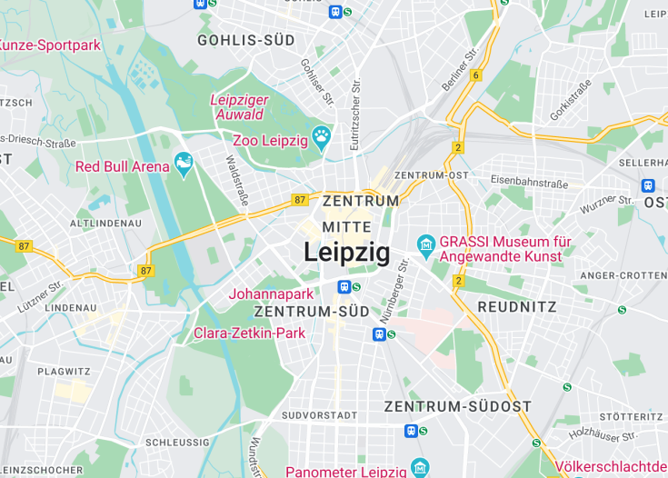 Map of Leipzig, Germany