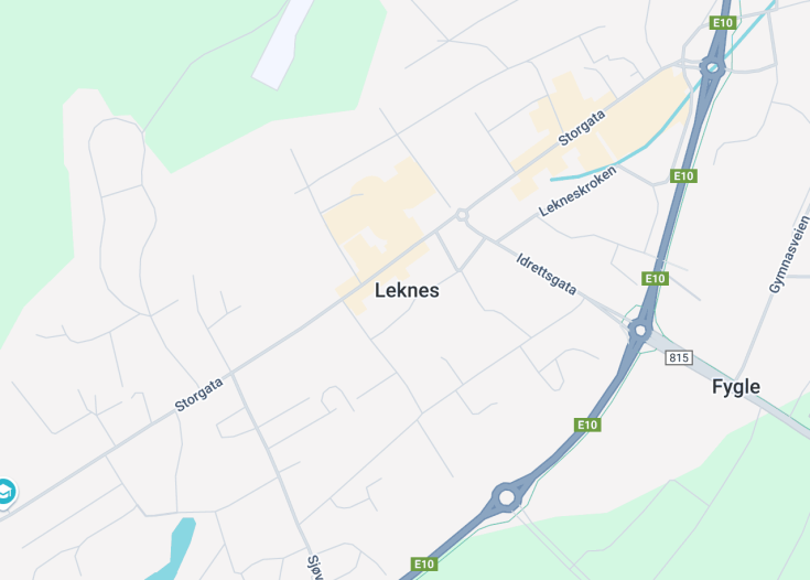 Map of Leknes, Norway