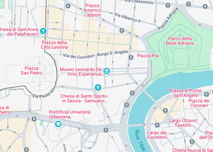 Map of Leonardo Da Vinci Experience, Rome