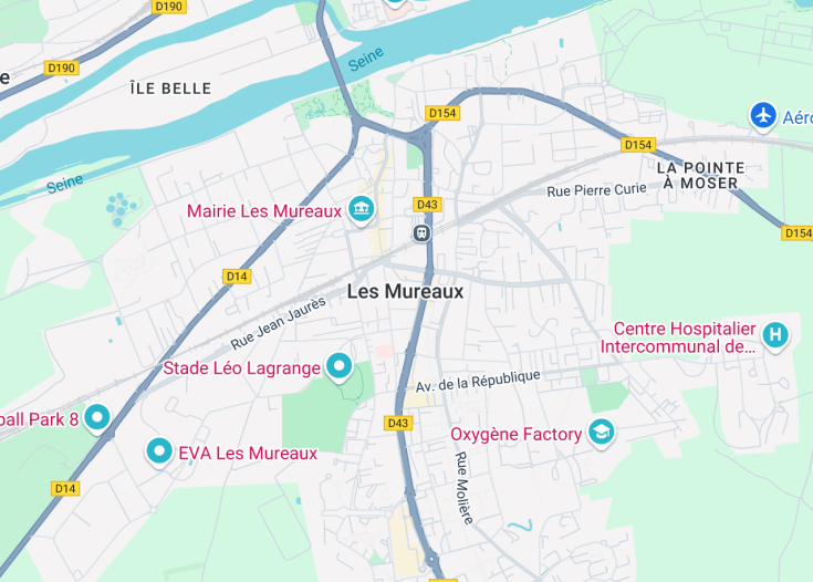 Map of Les Mureaux, France