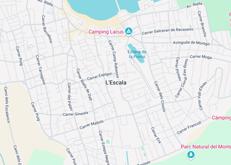 Map of L’Escala, Spain