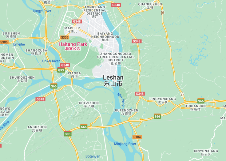 Map of Leshan, China