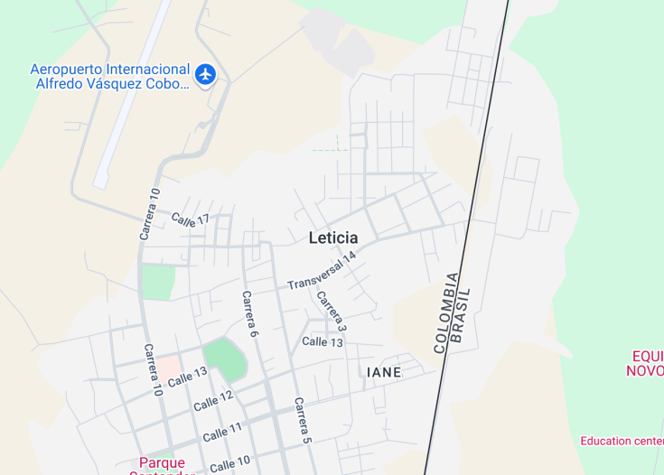 Map of Leticia, Colombia