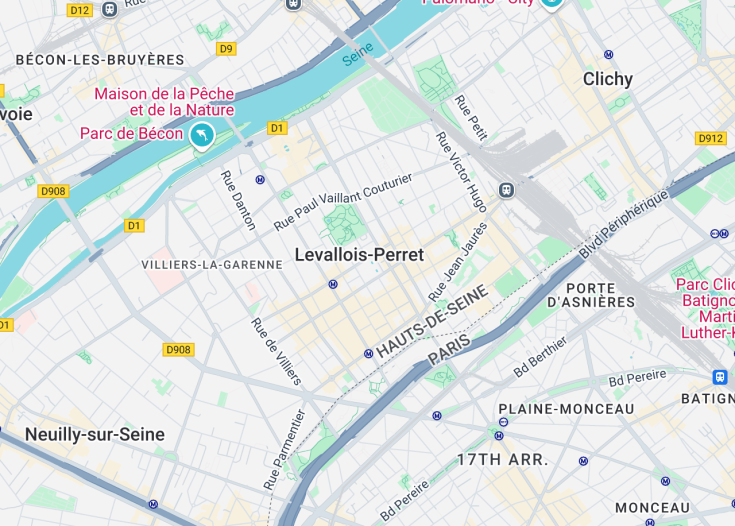 Map of Levallois-Perret, France