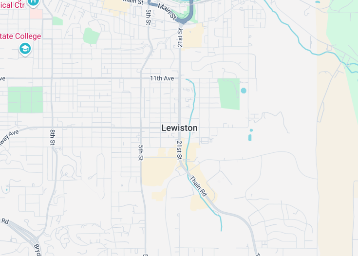 Map of Lewiston, Idaho (USA)