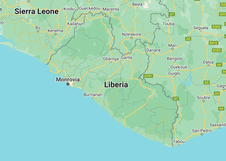 Map of Liberia, 