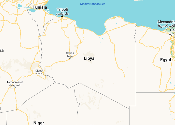 Map of Libya, 