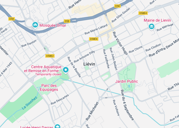 Map of Liévin, France