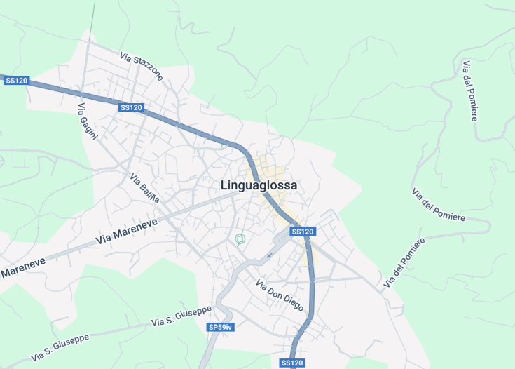 Map of Linguaglossa, Italy