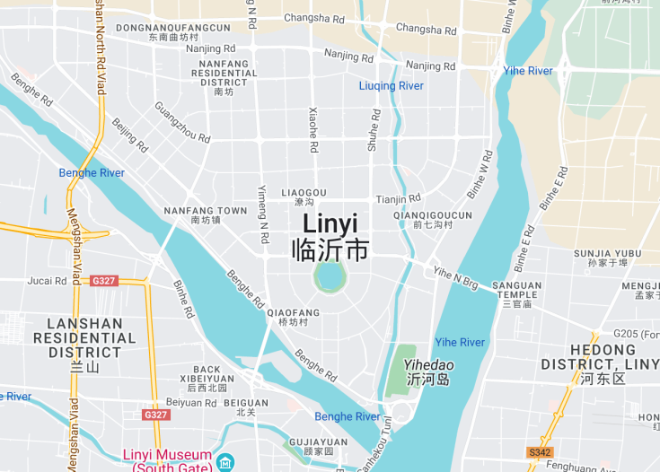 Map of Linyi, China