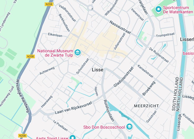 Map of Lisse, Netherlands