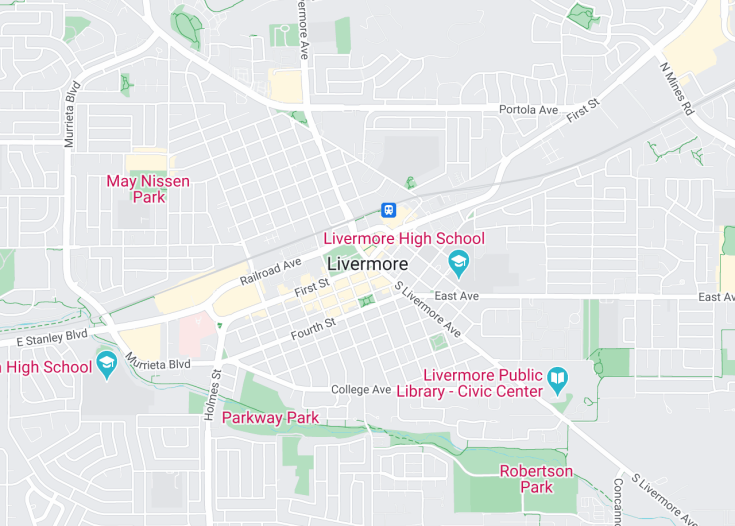 Map of Livermore, California (USA)