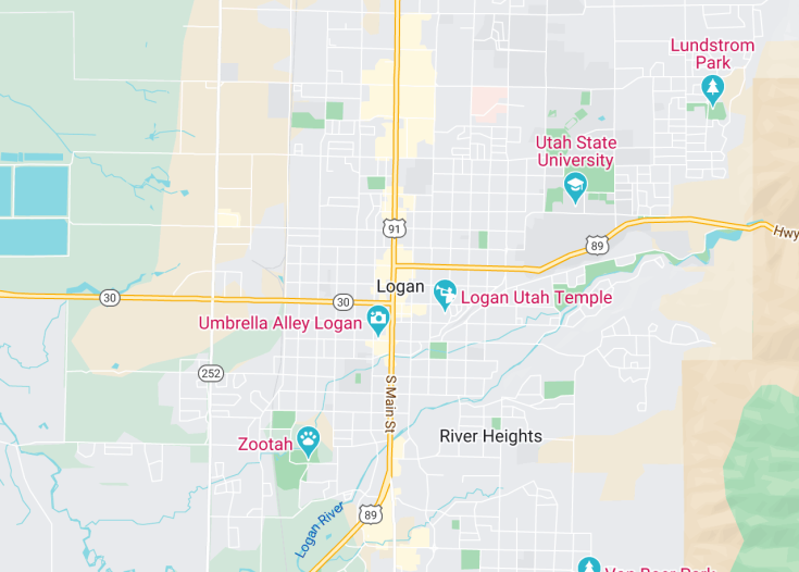 Map of Logan, Utah (USA)