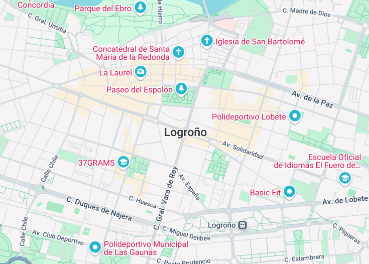 Map of Logroño, Spain