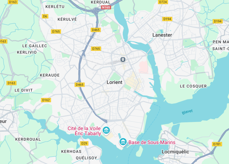 Map of Lorient, France