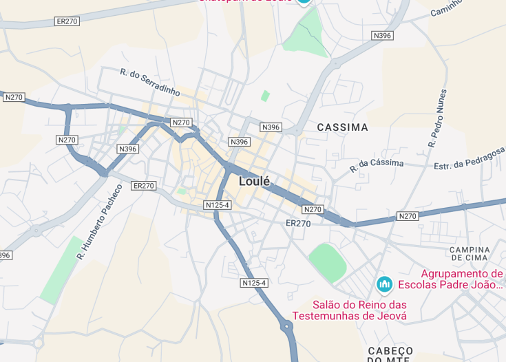 Map of Loulé, Portugal