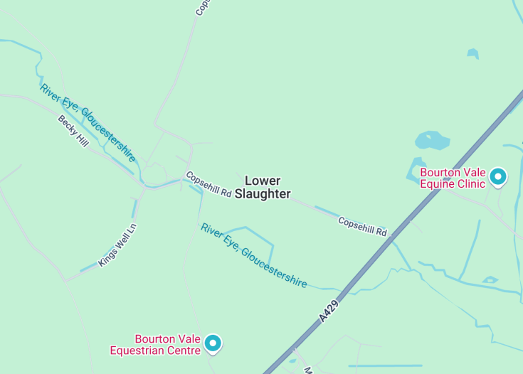 Map of Lower Slaughter, England (United Kingdom)