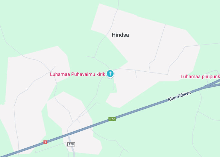 Map of Luhamaa Pühavaimu kirik, Misso